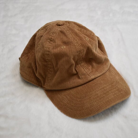 Newhattan Accessories - Newhattan Corduroy Baseball Cap Hat Sz O/S 100% Cotton Boho Neutral Camel